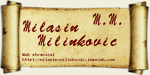 Milašin Milinković vizit kartica